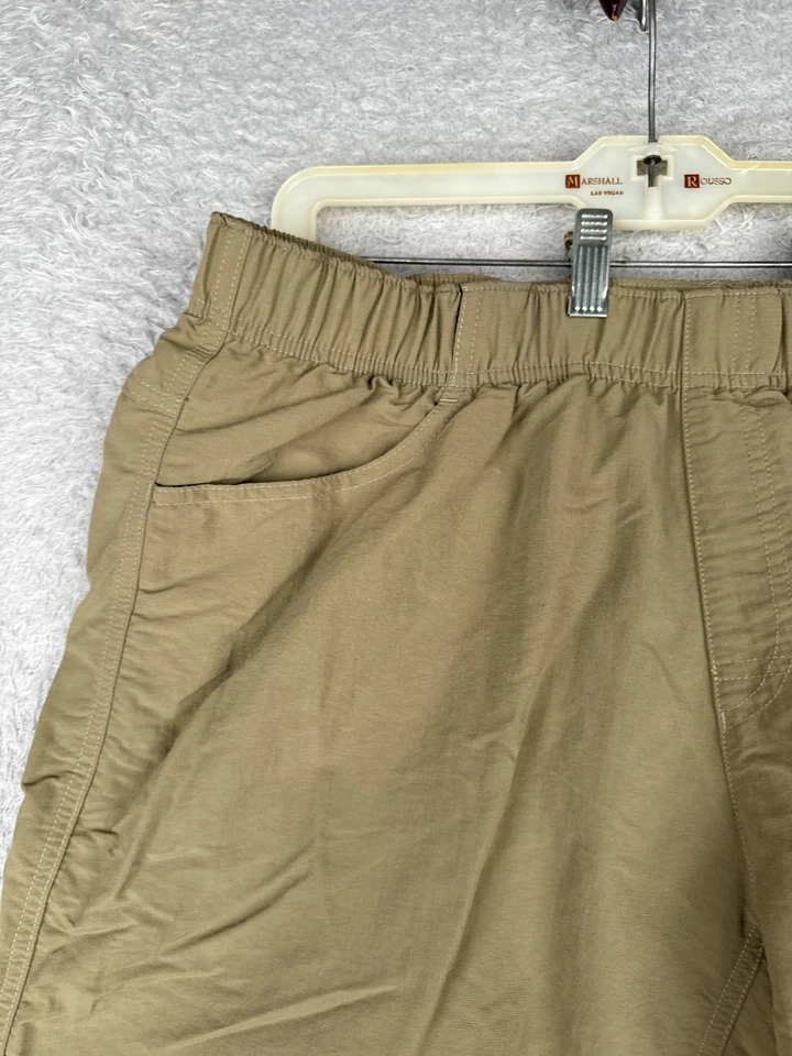 Bermuda de ciclismo REI adulto extra grande bege tronco de carga acolchoada concha de náilon MTB - Imagem 4 de 4