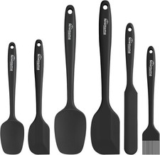 NileHome Silicone Spatula Set, 6 Pieces Food Grade Kitchen Utensils with Silicon