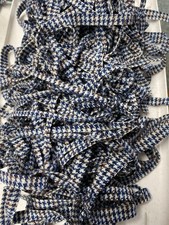 Blue Brown White Texture -Cut Size 6 - 100 Wool Fabric for Rug Hooking