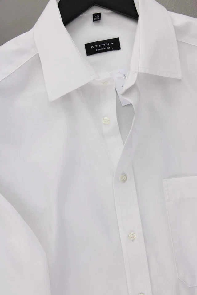 ✅ Eterna camicetta per uomo taglia Hemdgröße 40, M, 50 bianco di cotone ✅ - Immagine 2 di 4