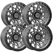 Set Of 4 Lock Off-road Lunatic 20x10 6x135 -18mm Gunmetal Wheels Rims 20 Inch
