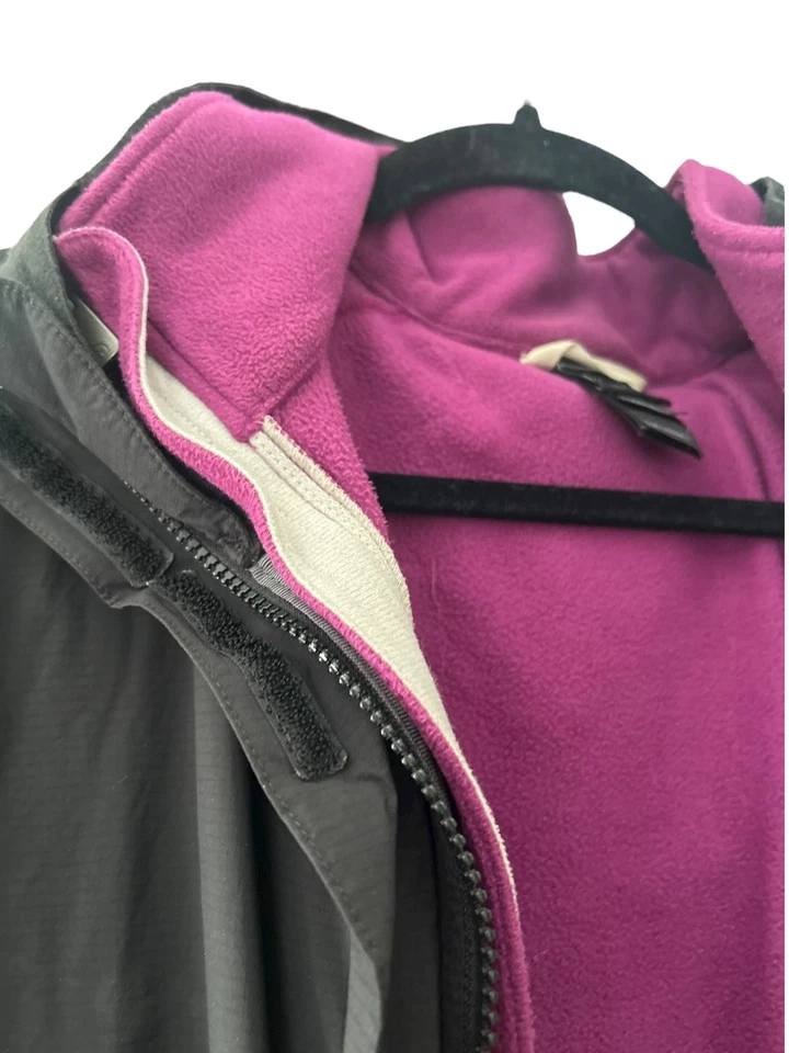 Chaqueta triclimática para mujer The North Face HyVent 3 en 1 mediana negra forrada púrpura Foto 3 de 4