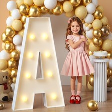 imprsv Marquee Light Up Letters, 3FT Mosaic Letters with 3 FT, Letter A