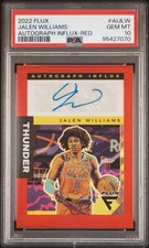 2022 Flux Jalen Williams Auto Influx Red /49 PSA 10 Gem Mint Thunder RC