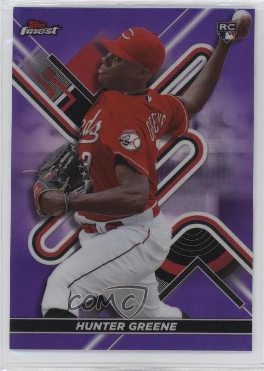 2022 Topps Finest Purple Refractor 34/250 Hunter Greene #69 0o3x