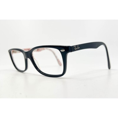 Ray-Ban RB 5228 5014 Eyeglasses Black Red Script Print Women 53-17-140