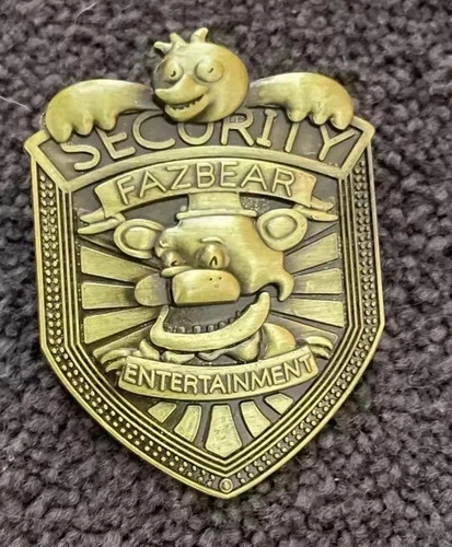 Five Nights at Freddy’s Fazbear Security Badge Brooch Pin FNAF Freddy Metal - product listing photo