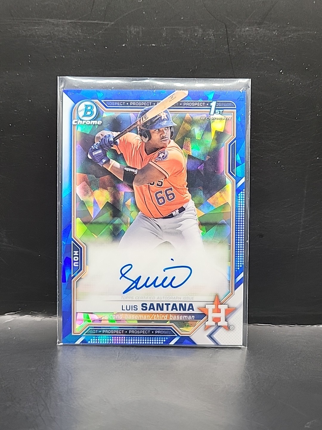 2021 Bowman Sapphire Edition - 1st Chrome Prospects Auto Luis Santana #BSPA-LS