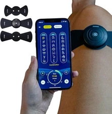 Z-PRO TENS & EMS Back Massager for Neck and Shoulder Pain Relief - Wireless Blue