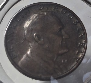Franklin D Roosevelt Lucky Play Money 1c Token Coin Vintage Collectible Rare USA