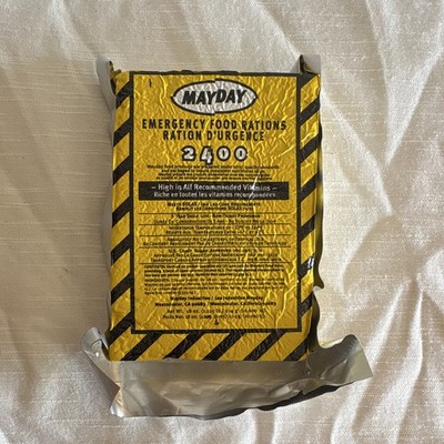 Mayday Emergency Food Rations Ready-To-Eat 2400 Calorie Pack Cinnamon U.S. Coas 