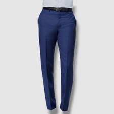 Calvin Klein Men's Blue Slim-Fit Wool Infinite Stretch Suit Pants Size 42W 30L