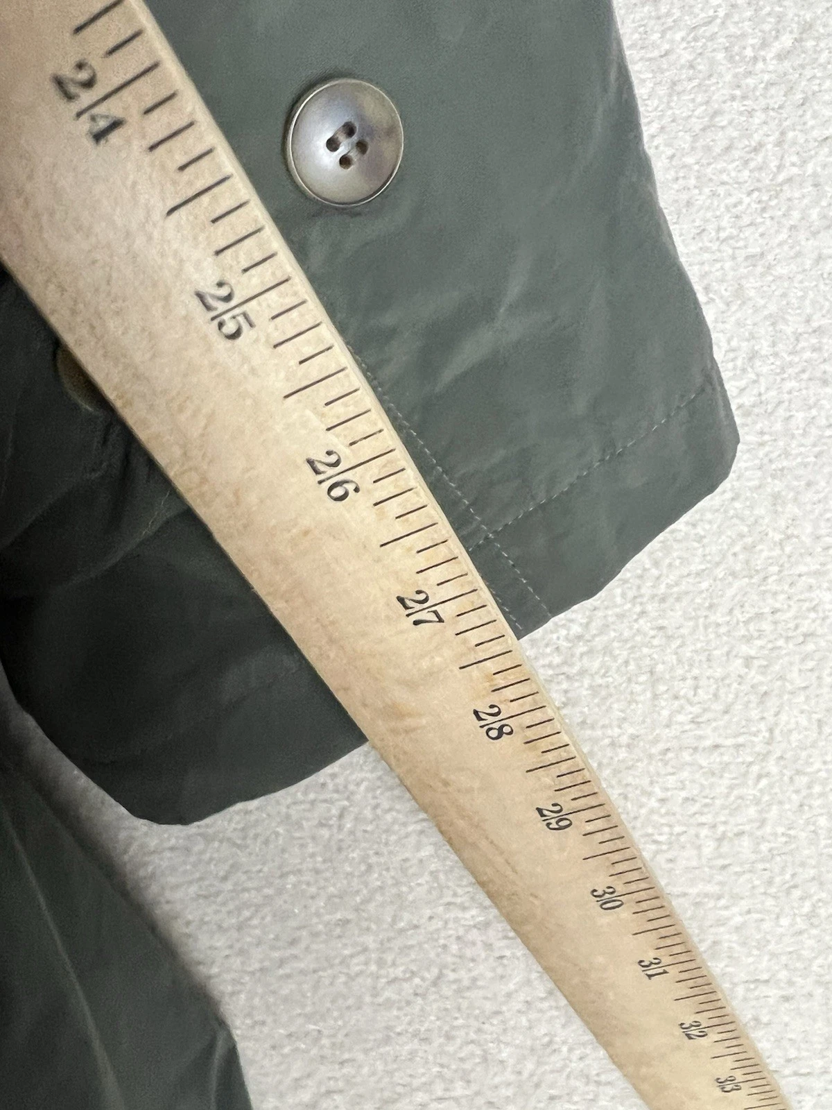 Stanley Blacker Vintage Green Trench Coat Size XXL Men's Black Wool Linen - product detail image 7