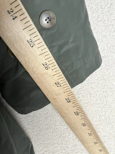 Stanley Blacker Vintage Green Trench Coat Size XXL Men's Black Wool Linen image 7