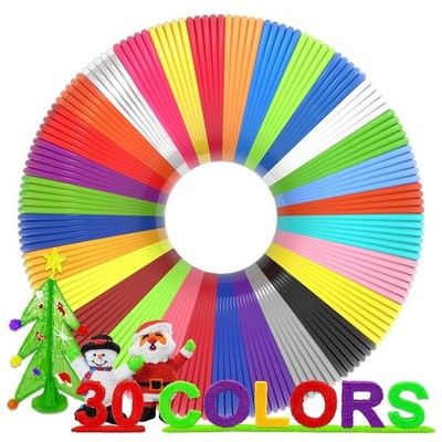 3D PCL Pen Filament, 1.75Mm 3D Printing Pen Refills, 30 Colors Filament Refills