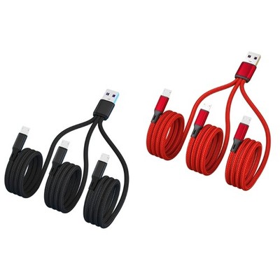 USB Charging Line USB2.0 for 3x Micro USB Electronics Charger Adapter Cord