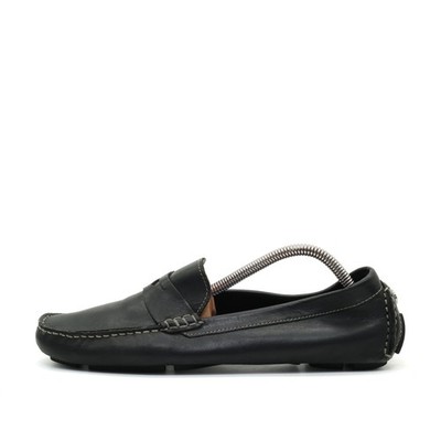 Cole Haan Damen Mokassins EU 40 Penny Loafer Schwarz Leder Low-Top Handgenäht