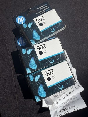Lot Of 3 ￼902 Hp Inc. Black Expiration Date, January 2027new