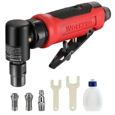 WORKPRO Air Angle Die Grinder, 1/4-Inch Pneumatic Right Angle Die Grinder, 20...