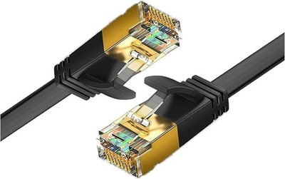 Reulin Ethernet Kabel 10m Cat 7 Flach Lan Kabel 10G für WLAN Extender Modem