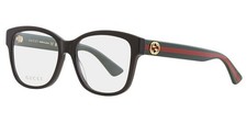 Gucci Women's Black Square Eyeglass Frame - GG0038ON-011-5
