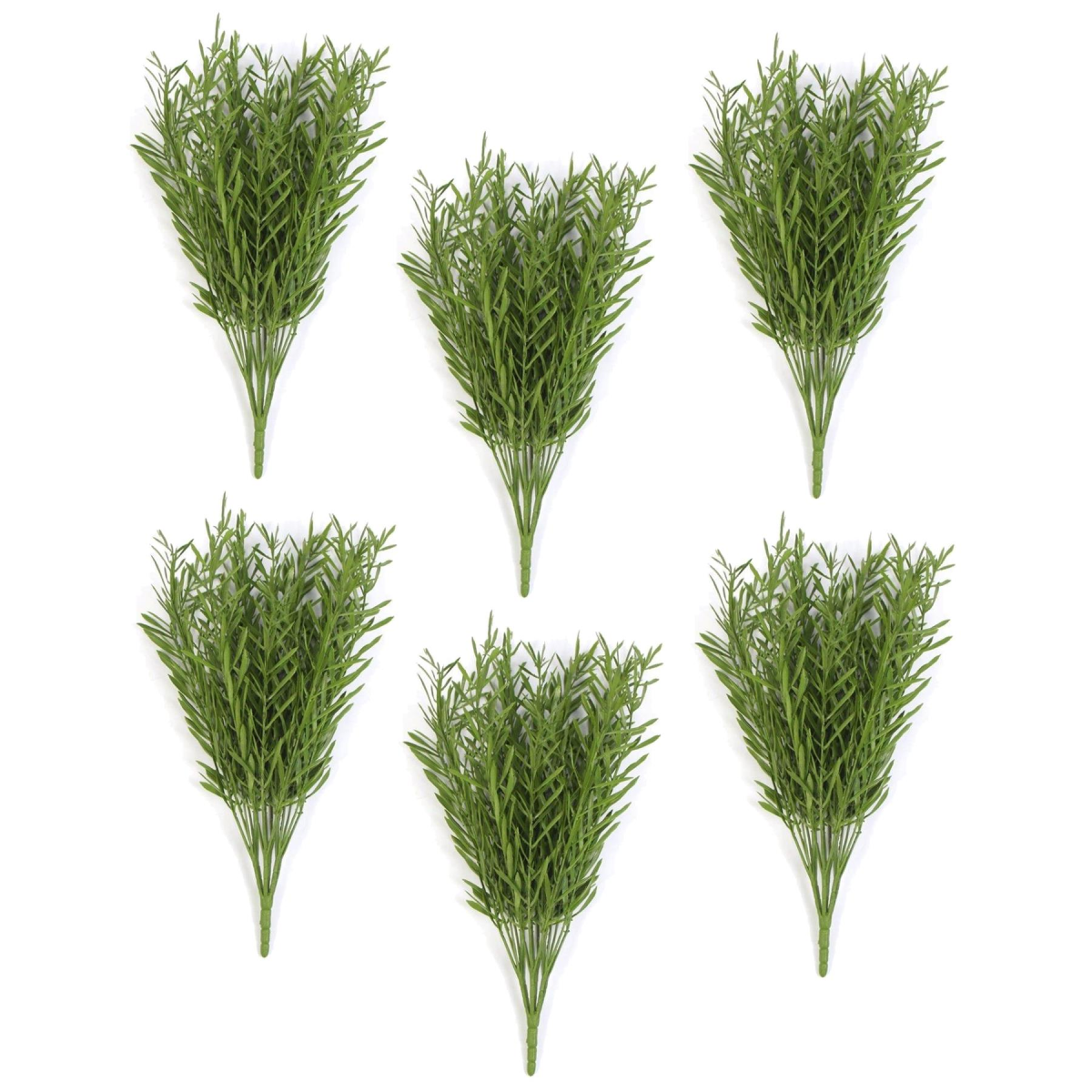 Leaf - Artificial Foliage Grass Stem - 40cm - Green - Pack of 6 - Image 2