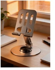 1PC ALUMINUM ALLOY PHONE STAND   360  ROTATING ADJUSTABLE FOLDING DESKTOP HOLDER