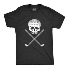 Mens Golf Jolly Roger Funny T shirts Sport Cool Vintage Retro Tees Hilarious T