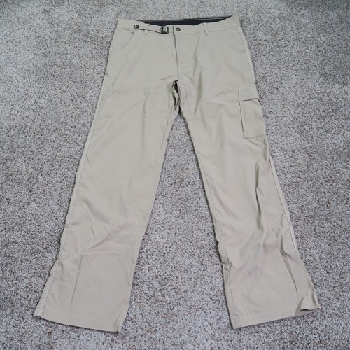 Prana Pants Mens Large Beige Zion II Straight Fit Chino Outdoor Stretch 36x32