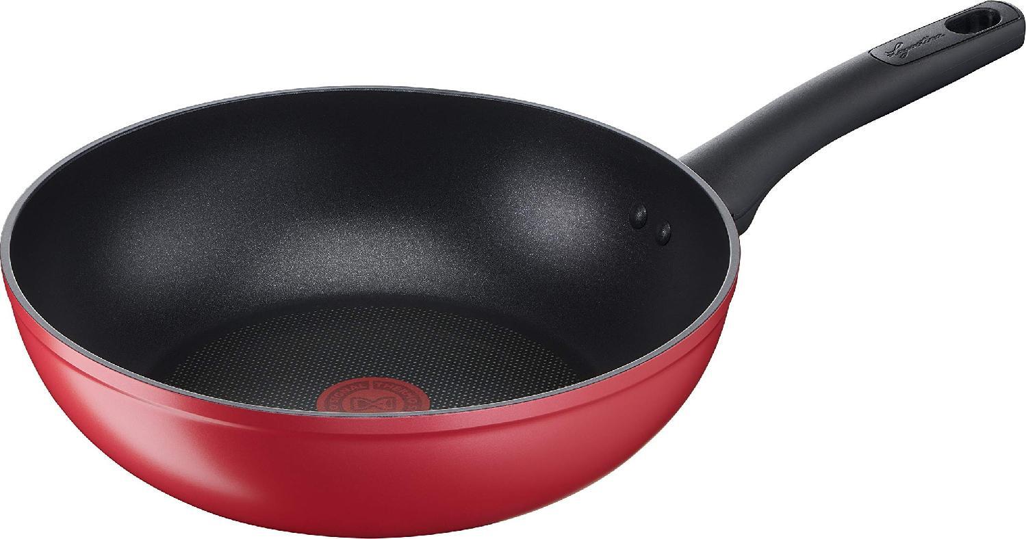 LAGOSTINA Wok Padella Antiaderente Induzione Alluminio 28 cm Cucina Mediterranea