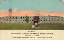 Home of Caloric Fireless Cook Stove Janesville Wisconsin WI Advertising 1912 PC