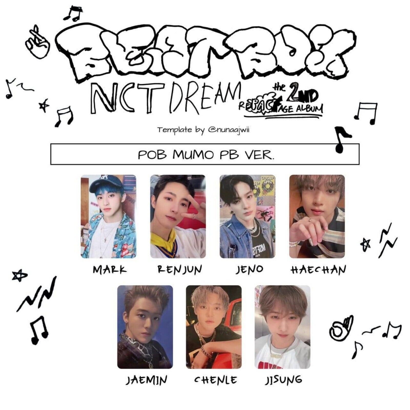 NCT DREAM Beatbox MUMO A ver. official Photo card POB JAPAN MU-MO SHOP PC  RARE