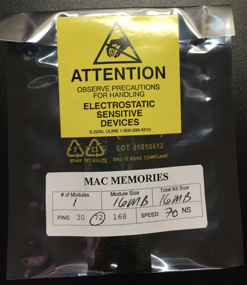 16MB 4Mx32 72-Pin 60ns FPM Non-Parity 5V SIMM RAM Memory Mac PC UNIX - Image 2 of 2