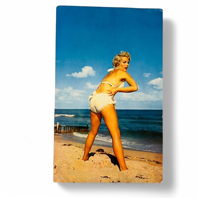 Lot of 4 Vintage Beach Girl Postcards   Bunny Yeager, Florida Pin-Up   1950s/60s