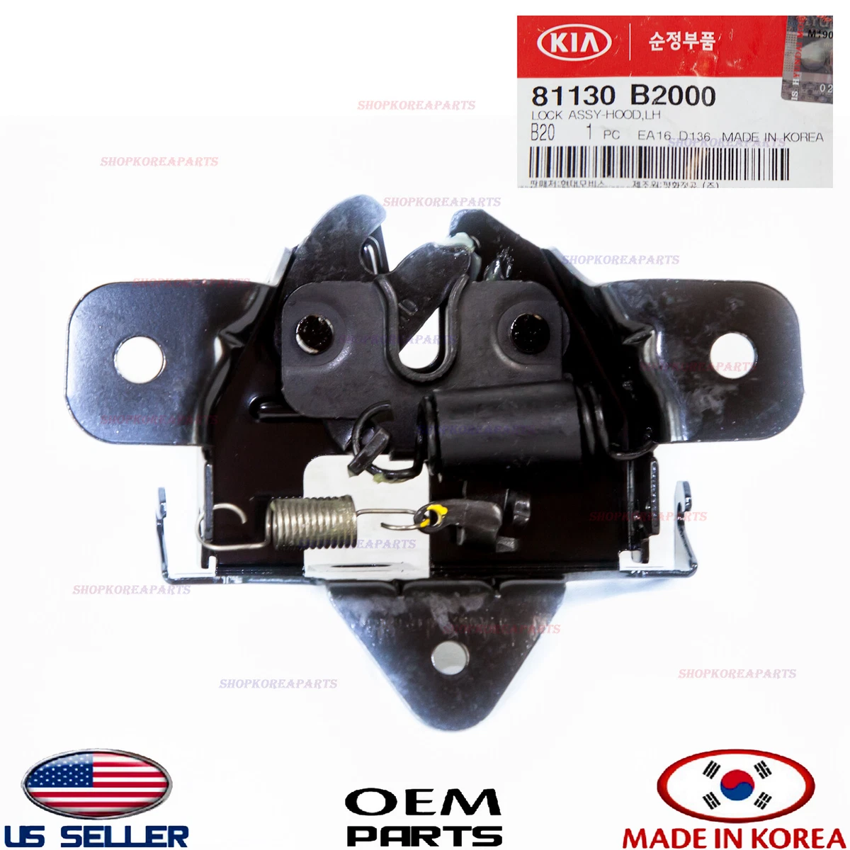 Genuine Hood Lock Latch Assy OEM Kia Soul 2014 2019 81130B2000