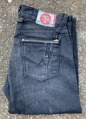 JAPAN RAGS BLACK JEANS, SIZE 32x34, 602 ECLAIRE OF MA/641, ZIPPER POCKETS |  eBay