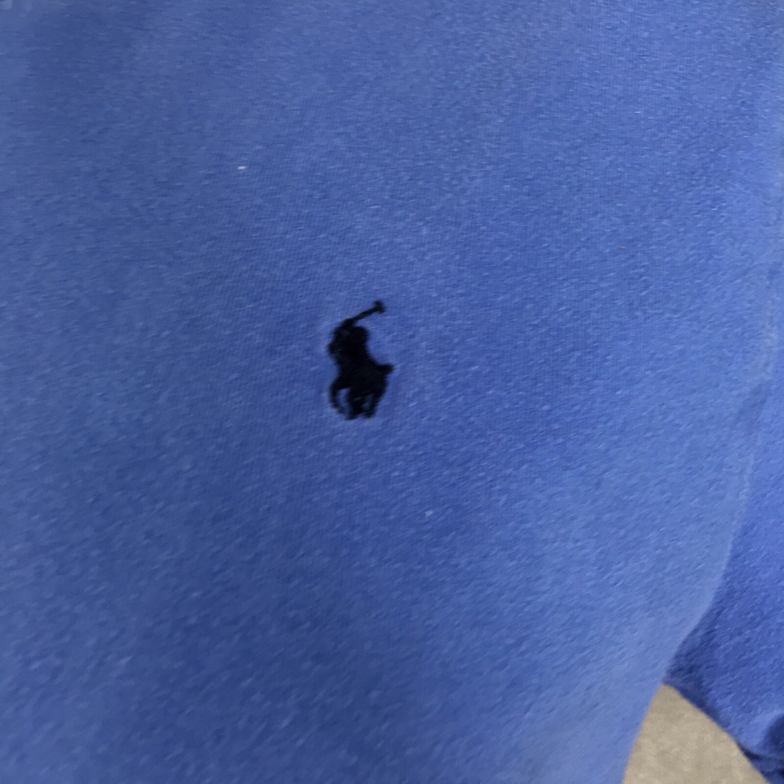 PONY Polo Ralph Lauren maglietta girocollo maglietta blu con frangia blu scuro taglia L