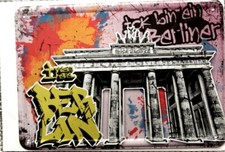 Blechpostkarte, 14,5 x 10 cm, BERLIN, seltenes Motiv, neu, ovp, top -04-