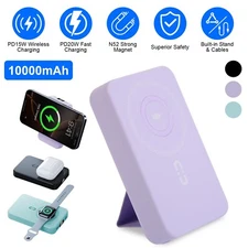 10000mAh Power Bank Magnetic Battery Pack Wireless Charger for iPhone 16/15/14