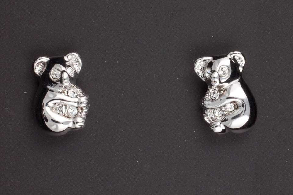 Juego Koala * Cadena Mujer* y *Pendientes*, Recubierto de Rodio, - Imagen 3 de 4