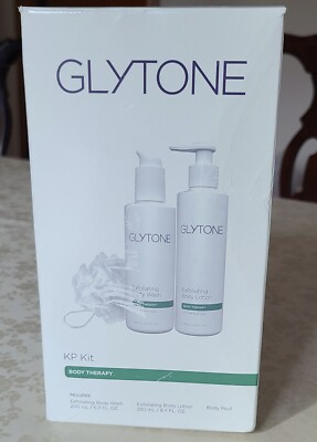 Glytone KP Kit Keratosis Pilaris - Exfoliating Body Wash Lotion Shower Pouf