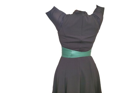 Wide Obi Green Leather Belt, Wrap Sash Belts, Tie Women  display picture 2