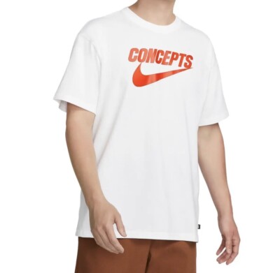 Concepts x Nike SB Skate ORANGE LOBSTER Dunk White Tee DR0642-100 Size XL