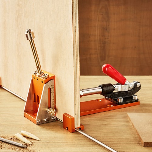 VEVOR Pocket Hole Jig Kit Joinery Woodworking System Adjustable Depth with Clamp - Picture 8 of 12