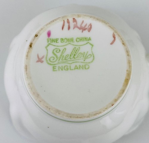 Vintage Shelley Cup & Saucer~Hulmes Rose Spray~c1945~Porcelain~B240~dainty shape - Picture 7 of 11