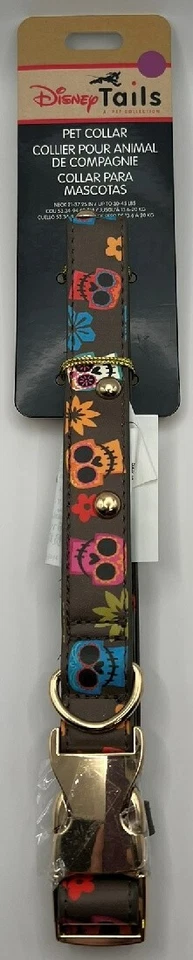 Disney Tails Coco Calavera Skulls Dog Pet Collar (Multiple Sizes XS to XL)