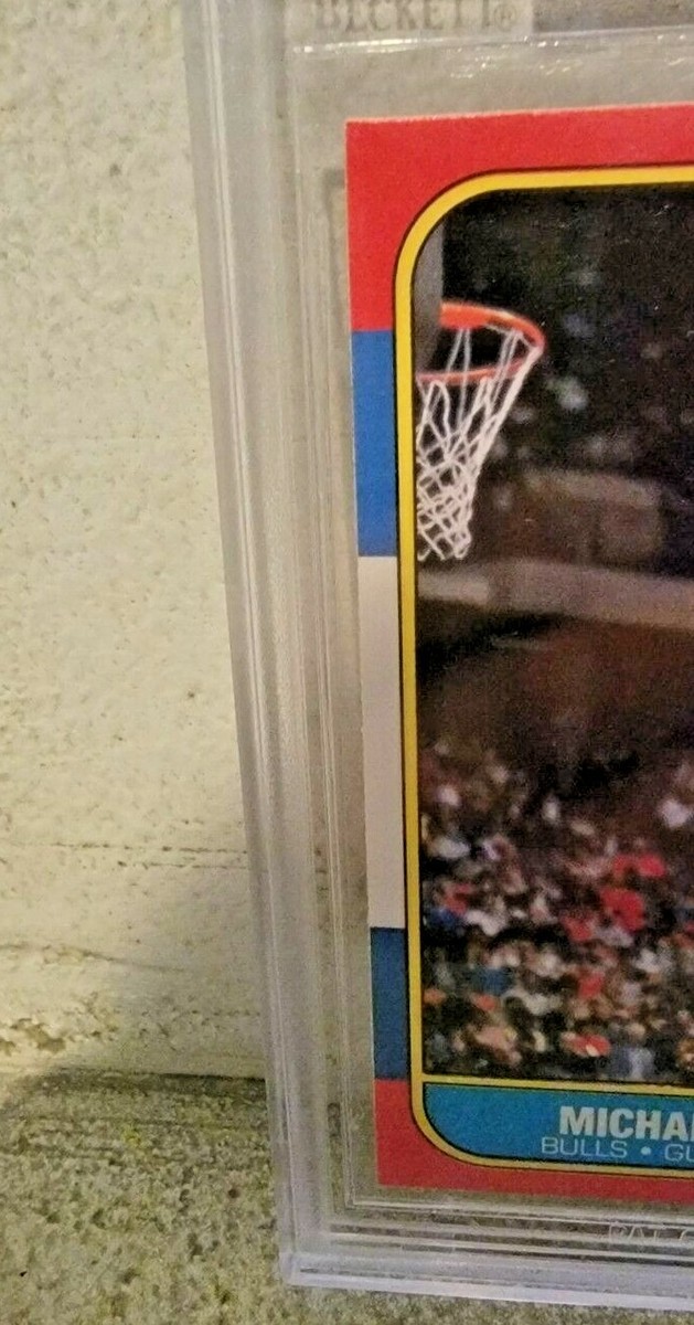 86 Fleer Basketball 57 Michael Jordan Rookie Card RC Graded Bulls