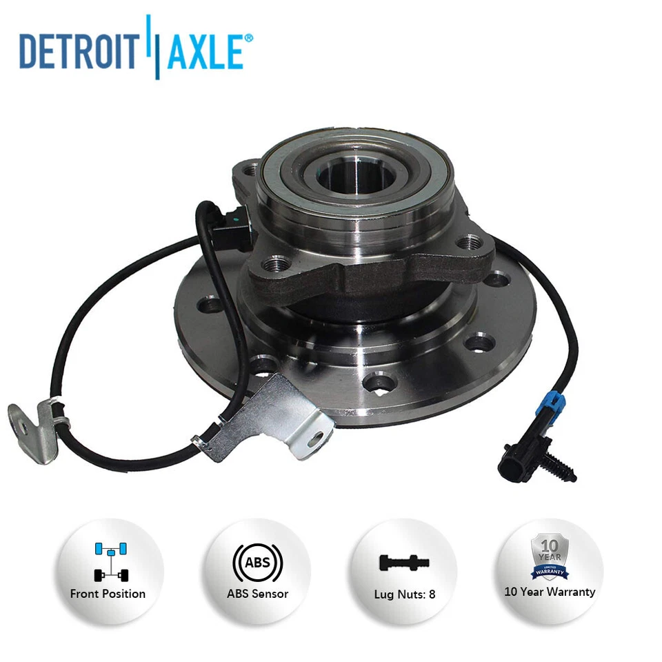 Conjunto de cubo de rolamento de roda dianteira 4WD com ABS para 1996-2000 Chevy GMC K1500 K2500 K3500 - Imagem 4 de 4