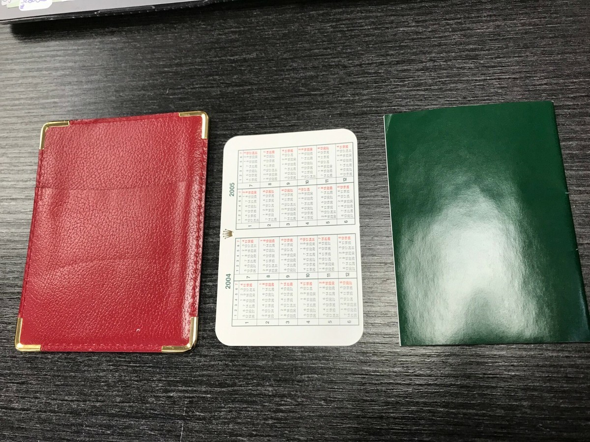 Genuine Vintage/Retro 2005 Ladies ROLEX Red Leather Card Holder