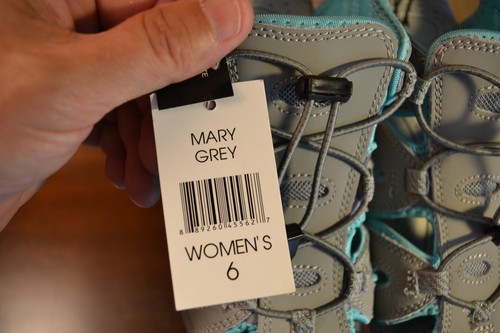 EDDIE BAUER WOMEN'S MARY GREY BUMP TOE SANDAL COLOR: GREY JADE SIZE 6 NEW W Tags - Picture 6 of 9